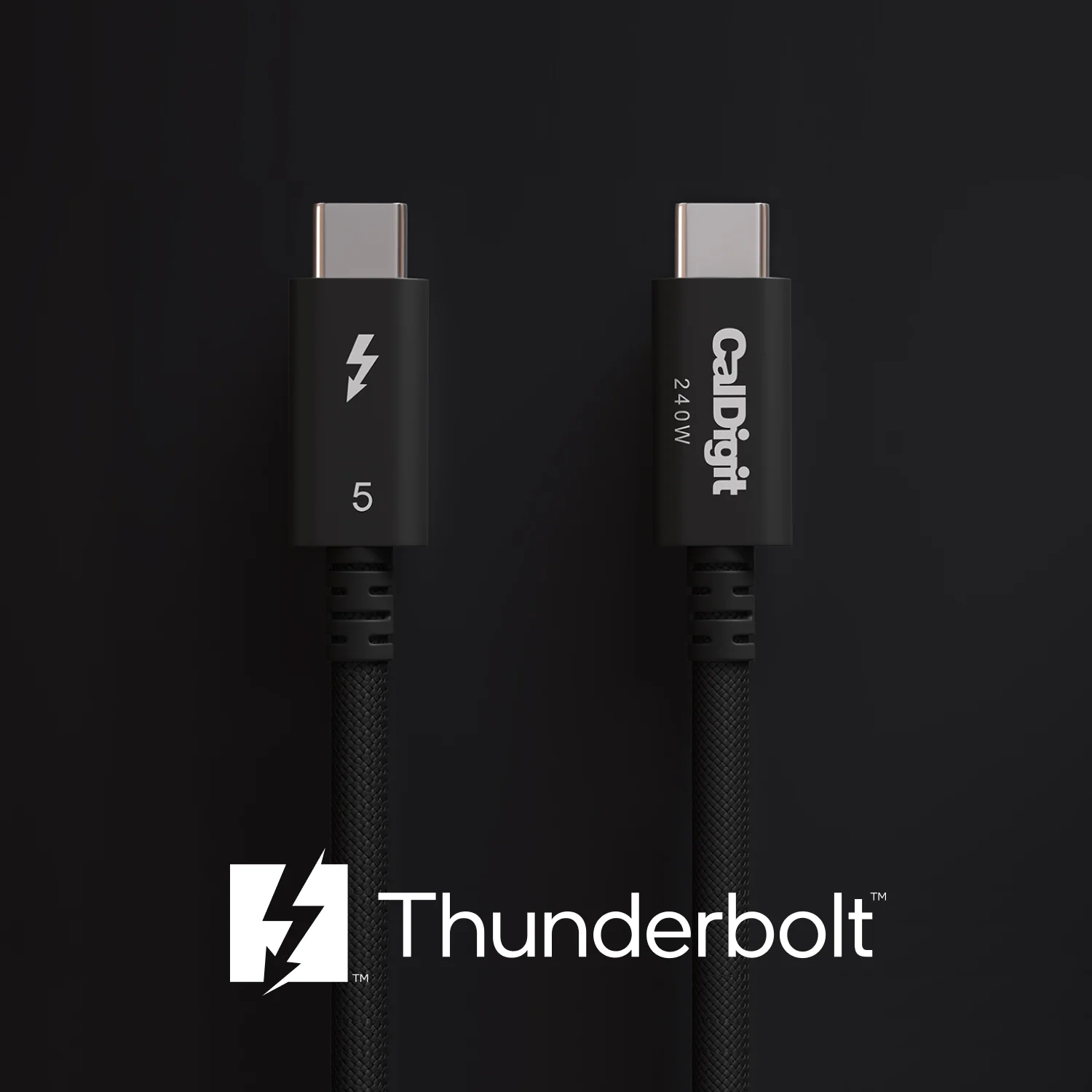 Thunderbolt 5 (USB‑C) Pro Cable (0.5m / 1.64 ft Braided) - Image 4