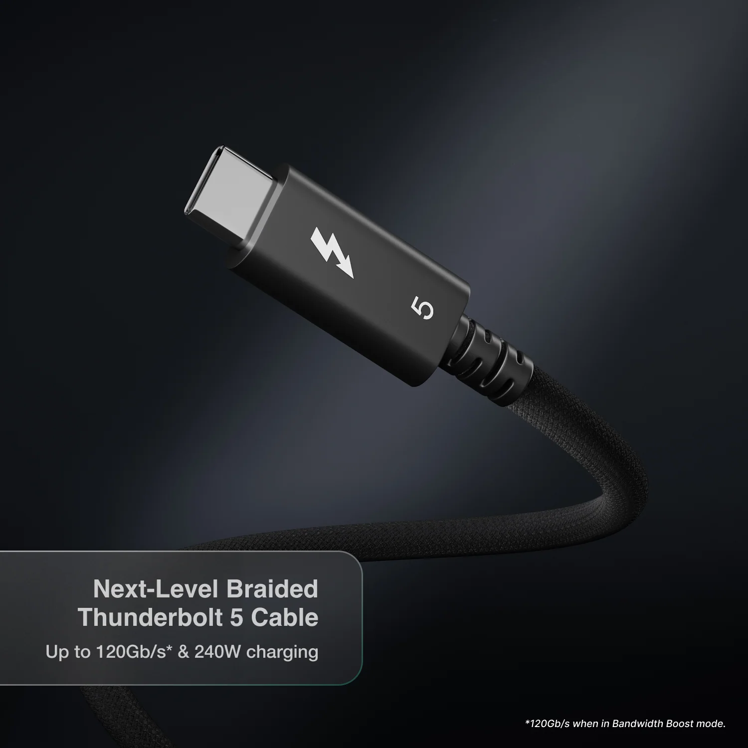 Thunderbolt 5 (USB‑C) Pro Cable (0.5m / 1.64 ft Braided) - Image 9